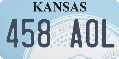 KS license plate 458AOL