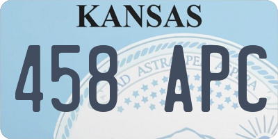 KS license plate 458APC