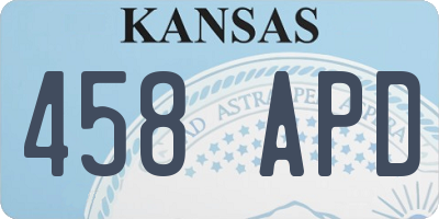KS license plate 458APD