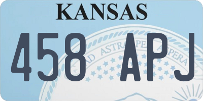 KS license plate 458APJ