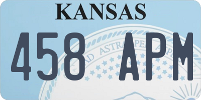 KS license plate 458APM