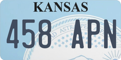 KS license plate 458APN