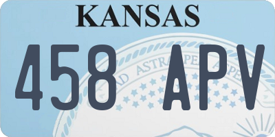 KS license plate 458APV