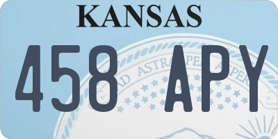 KS license plate 458APY
