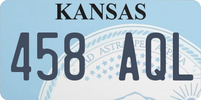 KS license plate 458AQL