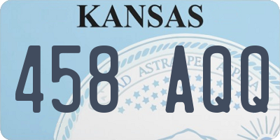 KS license plate 458AQQ