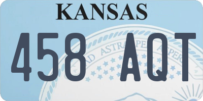 KS license plate 458AQT