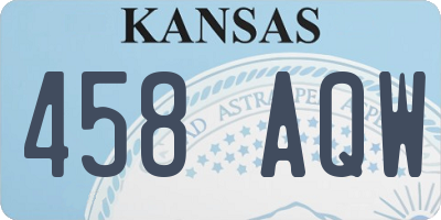KS license plate 458AQW