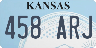 KS license plate 458ARJ
