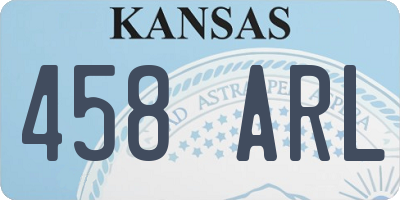 KS license plate 458ARL