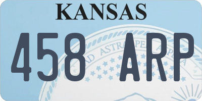 KS license plate 458ARP