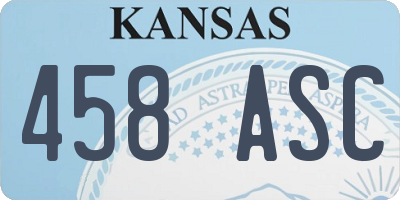 KS license plate 458ASC