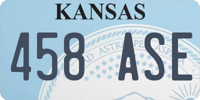 KS license plate 458ASE