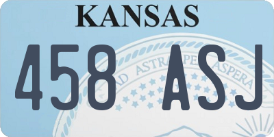KS license plate 458ASJ