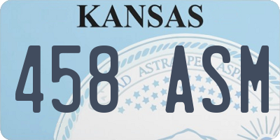 KS license plate 458ASM