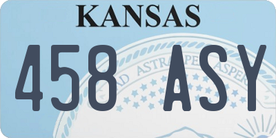 KS license plate 458ASY
