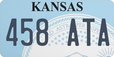 KS license plate 458ATA