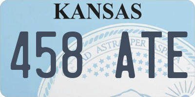 KS license plate 458ATE