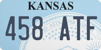 KS license plate 458ATF