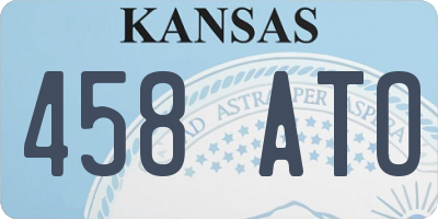 KS license plate 458ATO