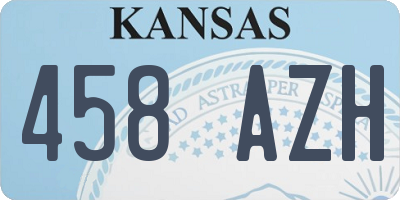 KS license plate 458AZH