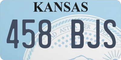 KS license plate 458BJS