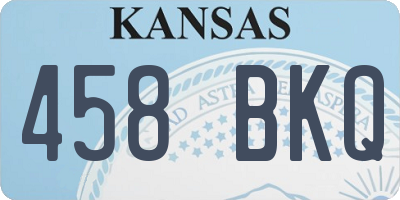 KS license plate 458BKQ