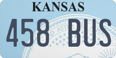 KS license plate 458BUS