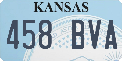 KS license plate 458BVA