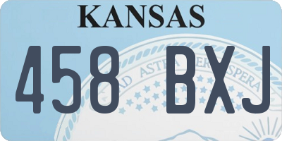 KS license plate 458BXJ