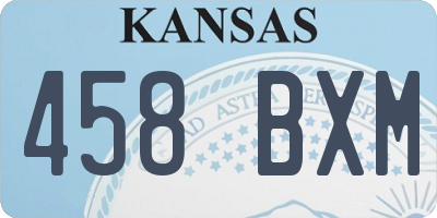 KS license plate 458BXM