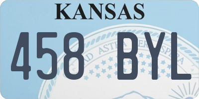 KS license plate 458BYL