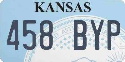 KS license plate 458BYP
