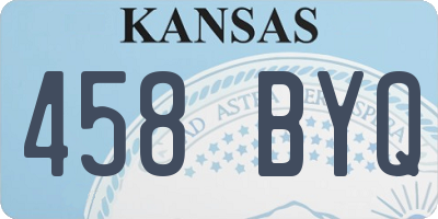 KS license plate 458BYQ