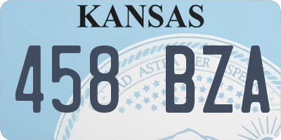 KS license plate 458BZA