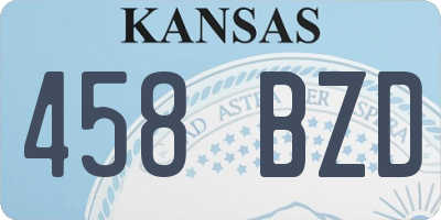KS license plate 458BZD