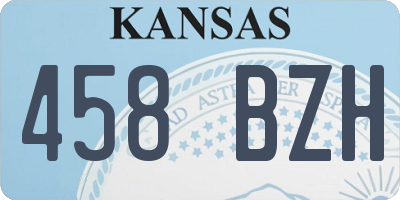 KS license plate 458BZH
