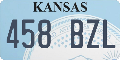 KS license plate 458BZL