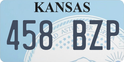 KS license plate 458BZP