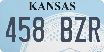 KS license plate 458BZR