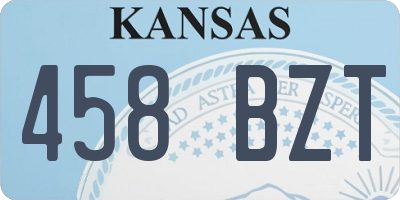 KS license plate 458BZT