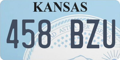 KS license plate 458BZU