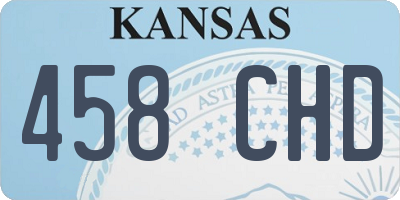 KS license plate 458CHD