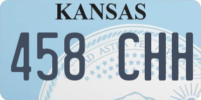 KS license plate 458CHH