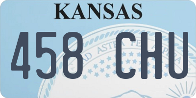 KS license plate 458CHU