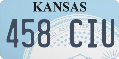 KS license plate 458CIU