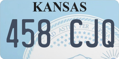 KS license plate 458CJQ