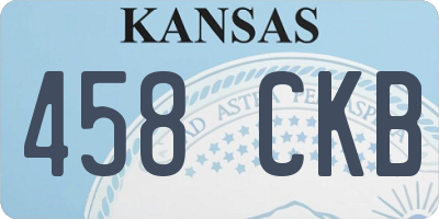 KS license plate 458CKB