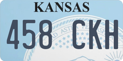 KS license plate 458CKH