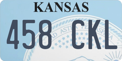 KS license plate 458CKL